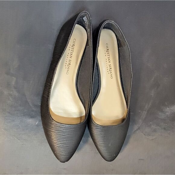 CHRISTIAN SIRIANO POINTED TOE SLIP-ON WOMEN"S BALLET FLATS SHOE - Picture 3 of 12